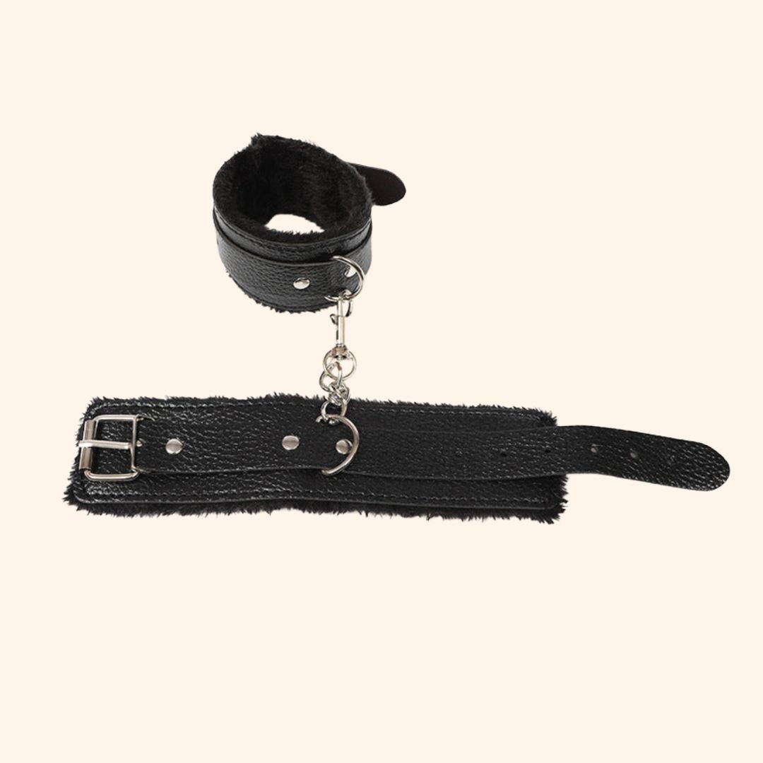 Adjustable Faux Leather Handcuffs