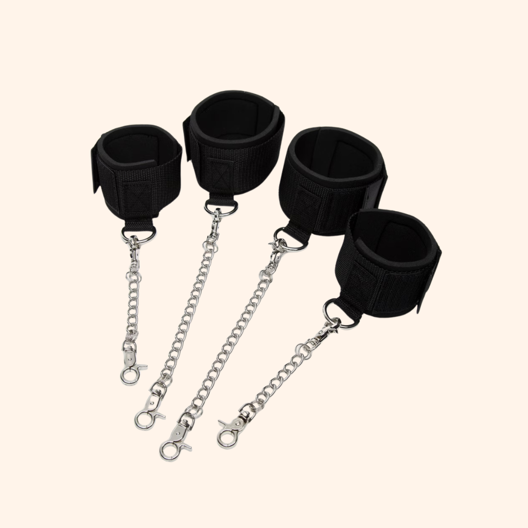 Black Suspension Sex Sling with Handcuffs