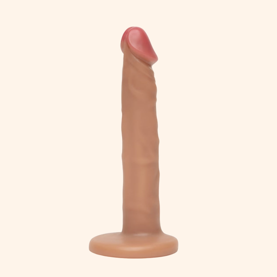 Brown Realistic Suction Dildo