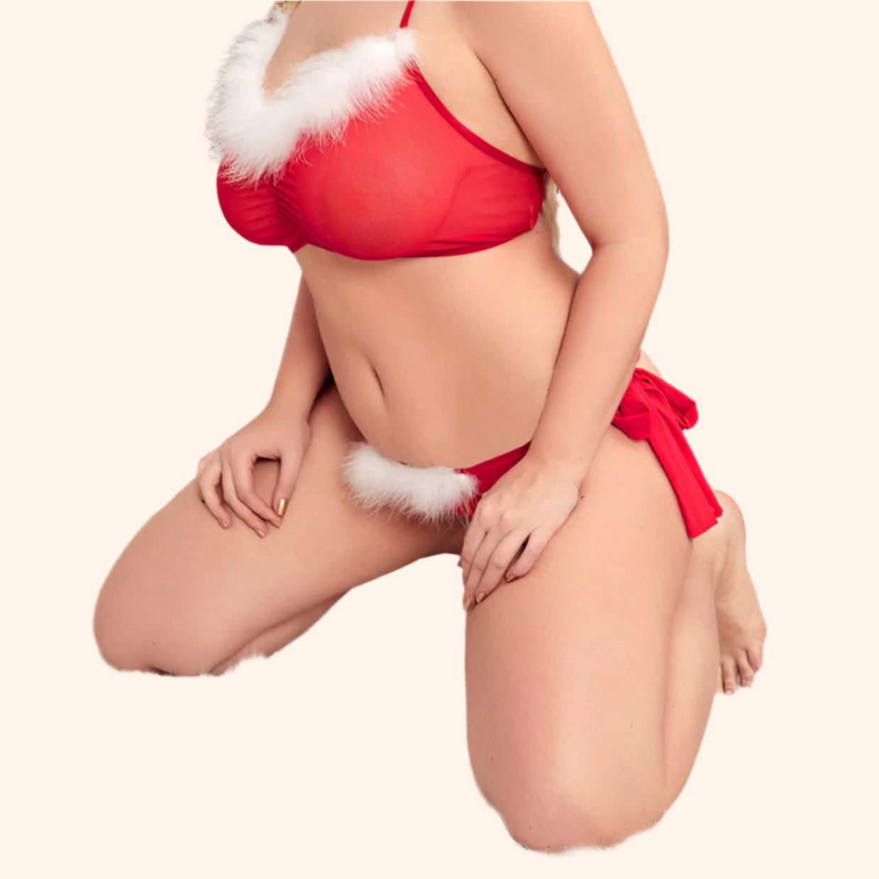 Santa Babe Lingerie Set – Red Fur Trimmed Fantasy