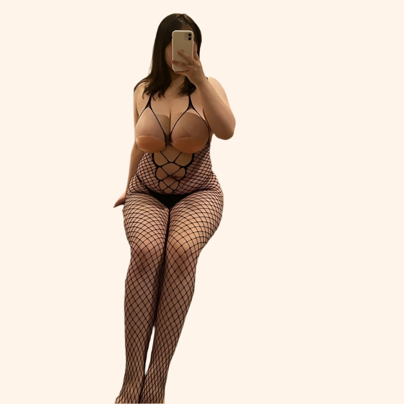 Open Cup Fishnet Bodystocking – Seductive Full Body Net