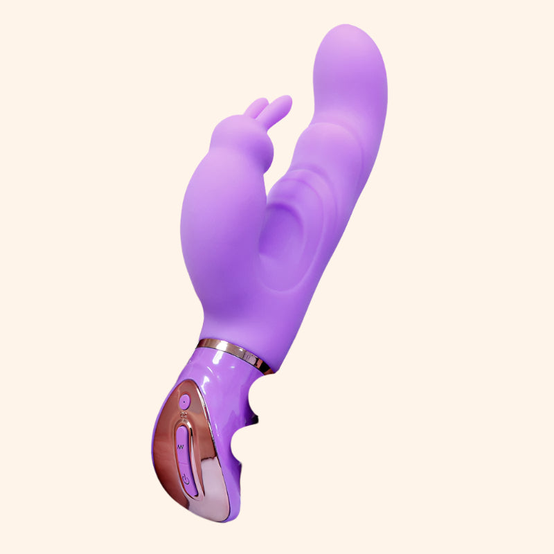 Luxury Rotating Rabbit Vibrator – Dual Motor Silicone Toy