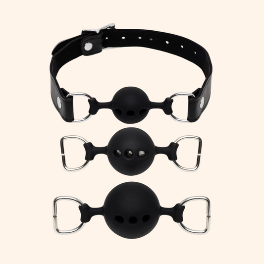Set of 3 Breathable Silicone Ball Gags