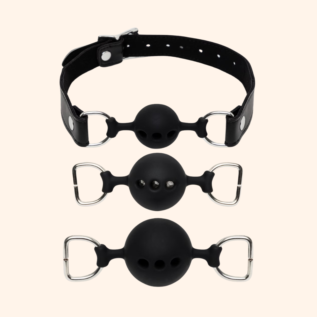 Set of 3 Breathable Silicone Ball Gags