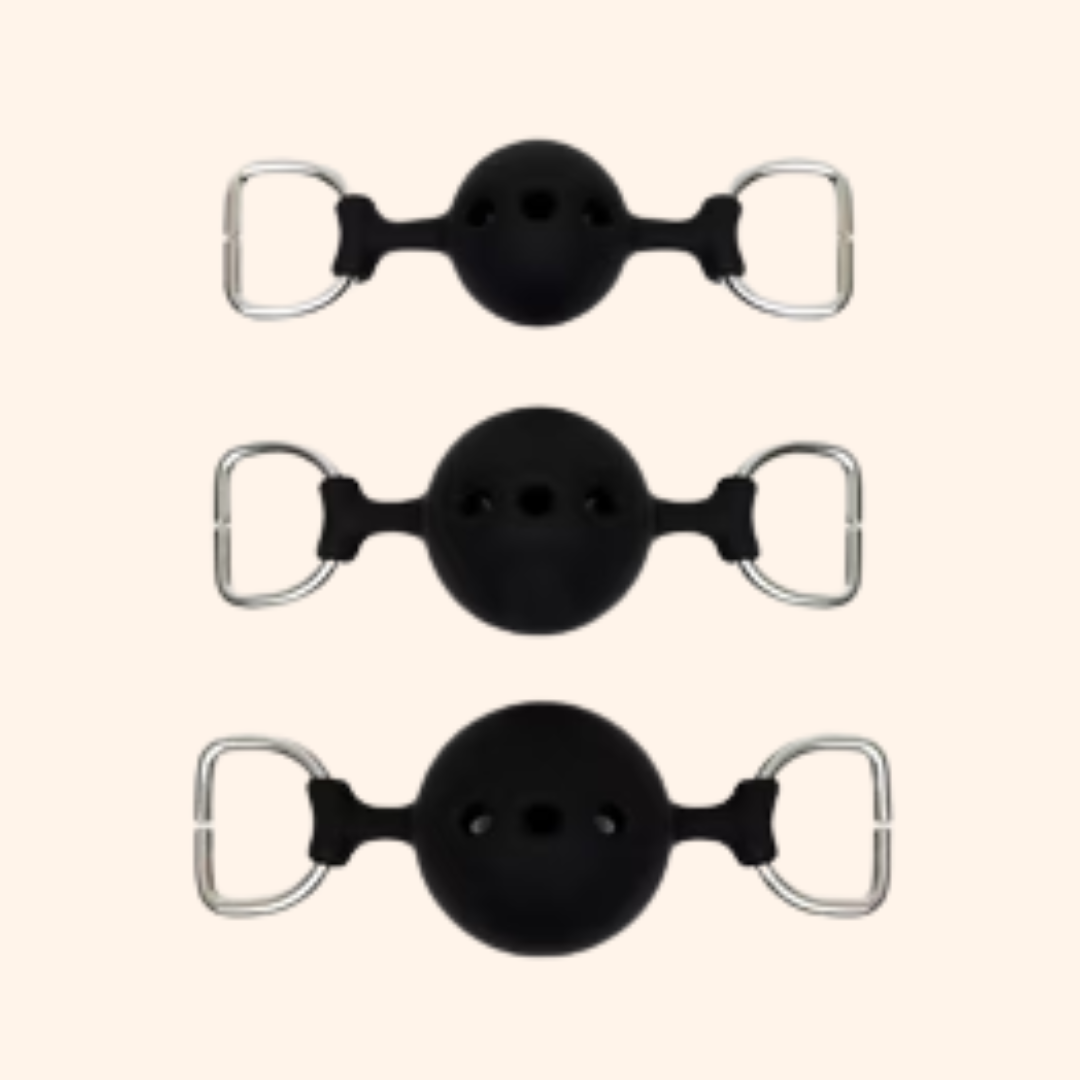 Set of 3 Breathable Silicone Ball Gags