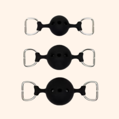 Set of 3 Breathable Silicone Ball Gags