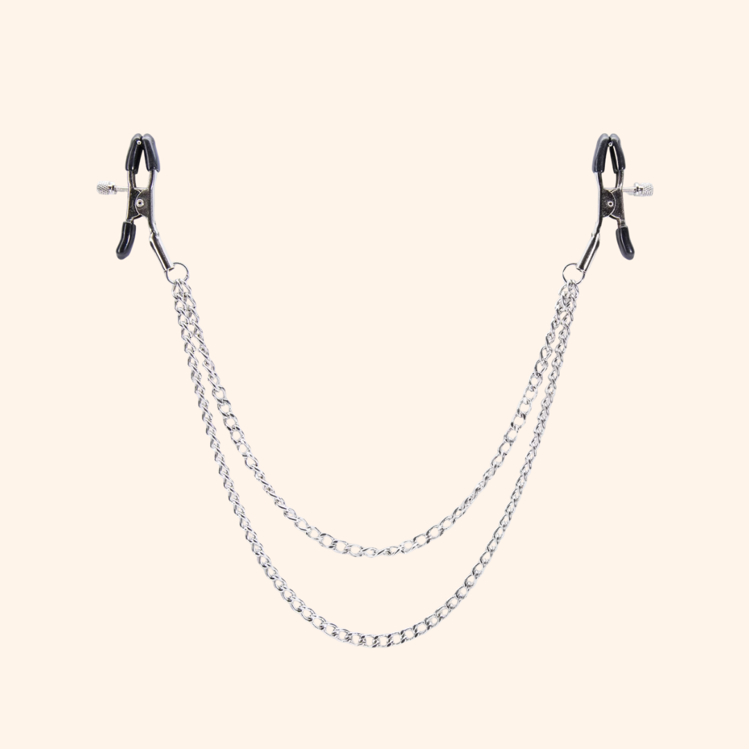 Double Chain Nipple Clamps with Adjustable Pressure