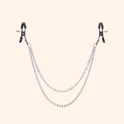 Double Chain Nipple Clamps with Adjustable Pressure