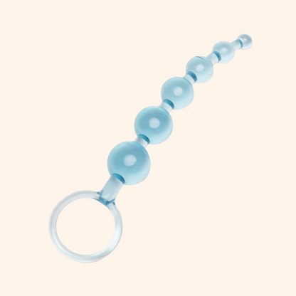 Glass Anal Beads with Handle