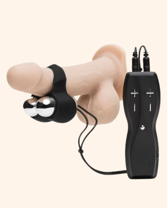 Dual Bullet Vibrating Cock Ring with Remote Control