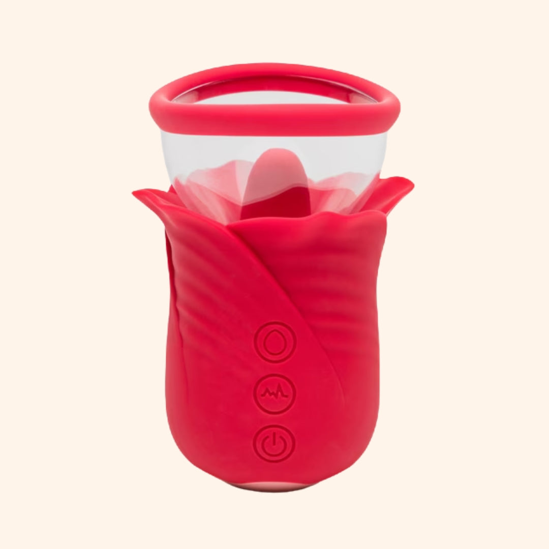 Rose-Shaped Clitoral Suction Vibrator
