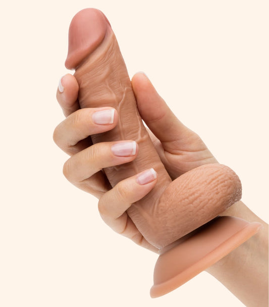 Dual Density Realistic Dildo with Suction Base