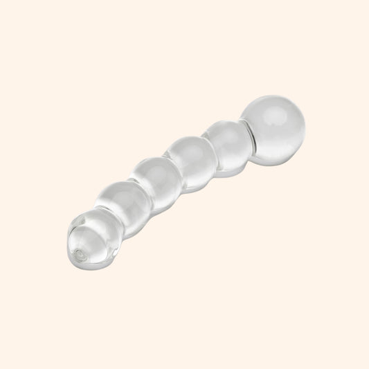 Clear Glass Beaded Wand