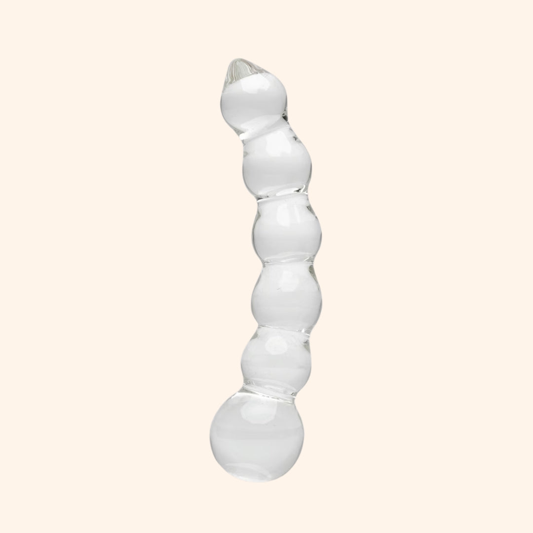 Clear Glass Beaded Wand