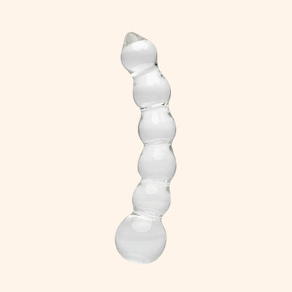 Clear Glass Beaded Wand