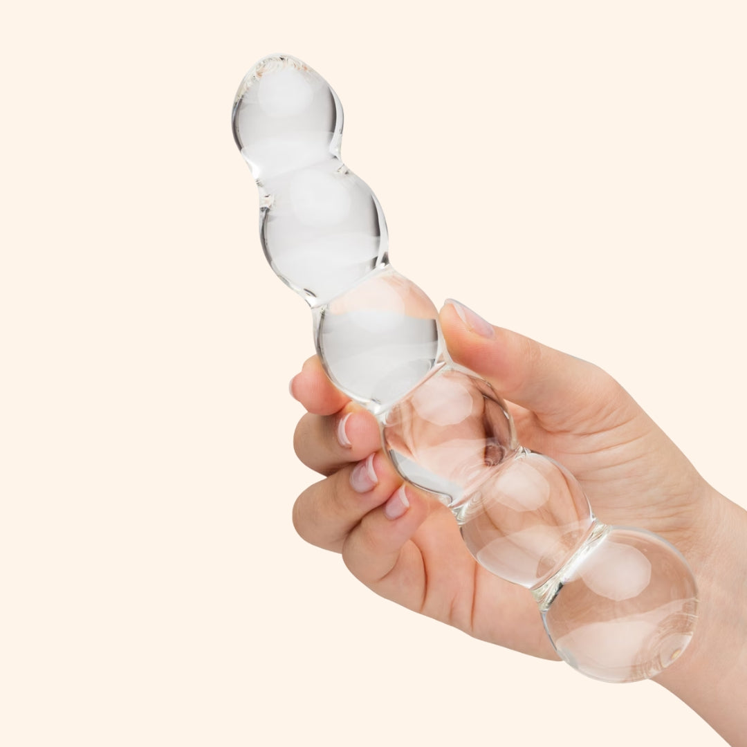 Clear Glass Beaded Wand
