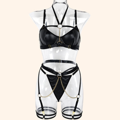 Three-Piece Strappy Lingerie Set
