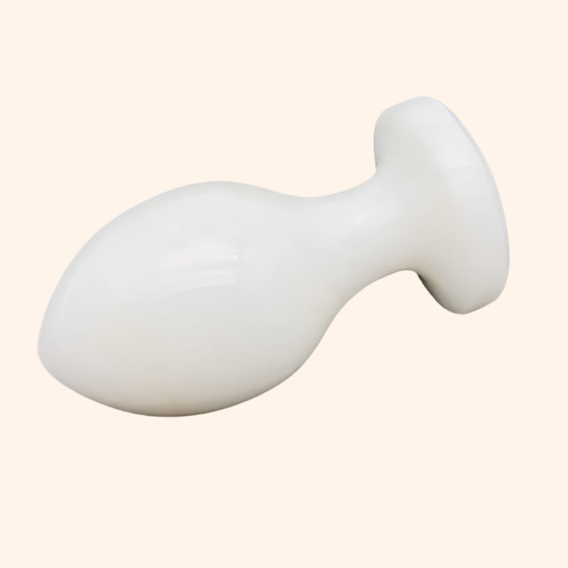 Smooth White Anal Plug – Solid Body-Safe Pleasure Toy