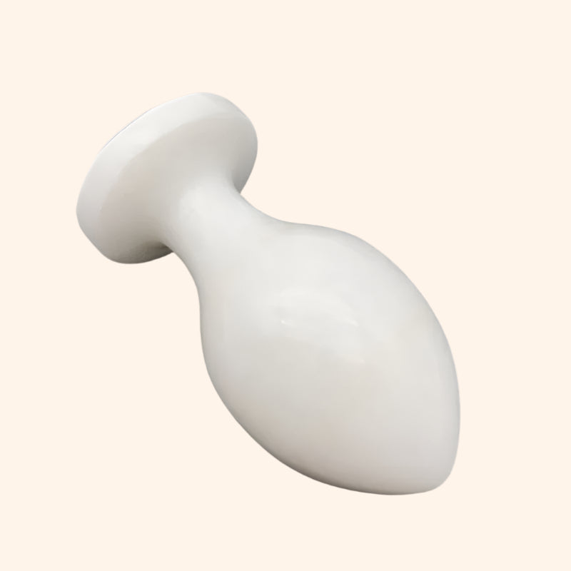 Smooth White Anal Plug – Solid Body-Safe Pleasure Toy