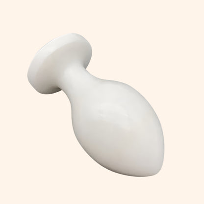 Smooth White Anal Plug – Solid Body-Safe Pleasure Toy